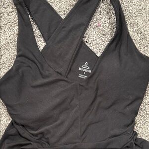 Prana Elegant Black Cross-Back Top